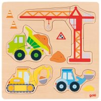 Einlegepuzzle Baufahrzeuge modern