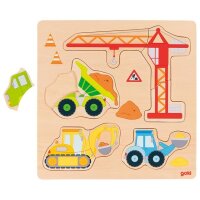 Einlegepuzzle Baufahrzeuge modern