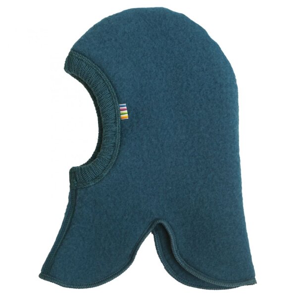 Wollfleece Schalmütze Soft Wolle petrolblau