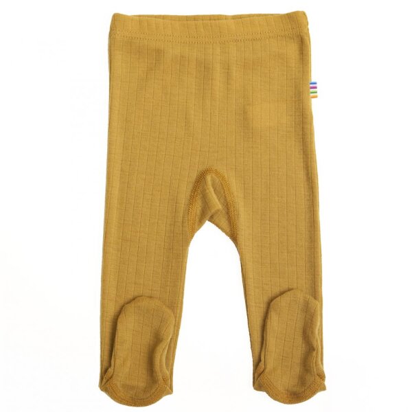 Basic Hose mit Fuß Wolle mais