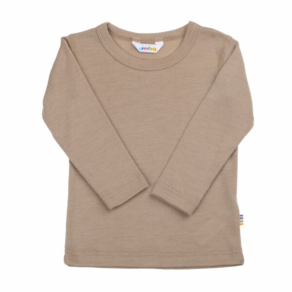 Shirt langarm Wolle/Seide uni