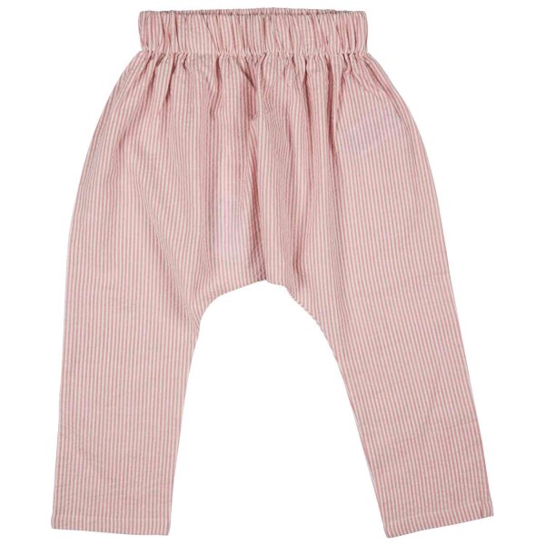 Pumphose Seersucker Streifen pink - 86/92