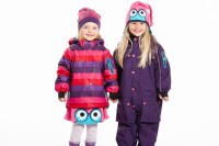 Winterjacke Streifen purple