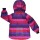 Winterjacke Streifen purple