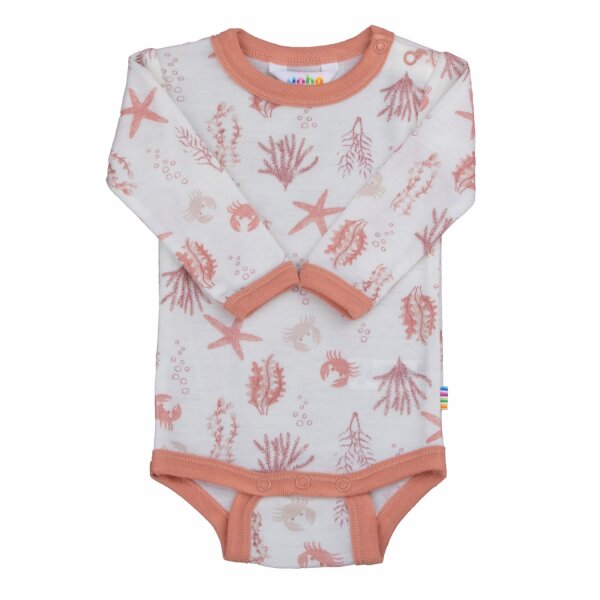 Body langarm Wolle light rose - 86/92
