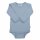 Body langarm Ripp staubblau - 80