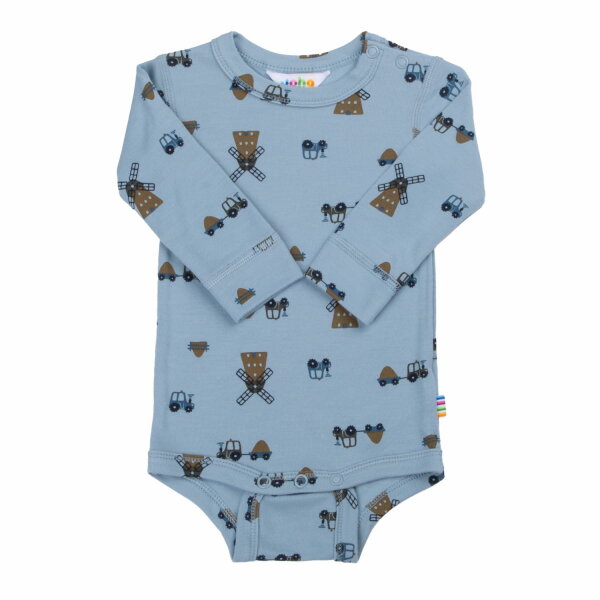 Body langarm blau - 86/92