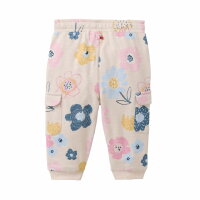 Cargohose Sweat Blumen hellbeige - 86/92