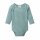 Langarmbody Streifen petrol - 98/104