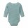 Langarmbody Streifen petrol - 98/104
