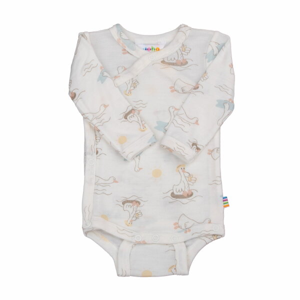 Wickelbody Wolle/Seide Offwhite - 68/74