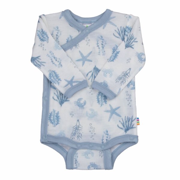 Wickelbody Wolle light blue - 56/62