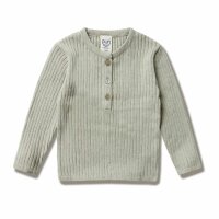 Henley Shirt BW/Leinen