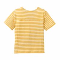T-Shirt honiggelb geringelt - 122/128