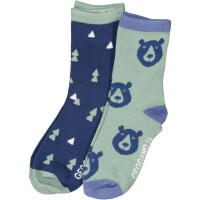 Socken B&auml;ren gr&uuml;n 2er-Pack