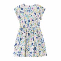 Kurzarm-Kleid Bl&uuml;ten bunt - 116