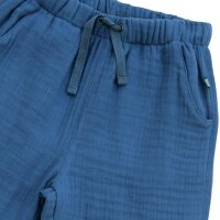 Musselin kurze Hose jeansblue - 128