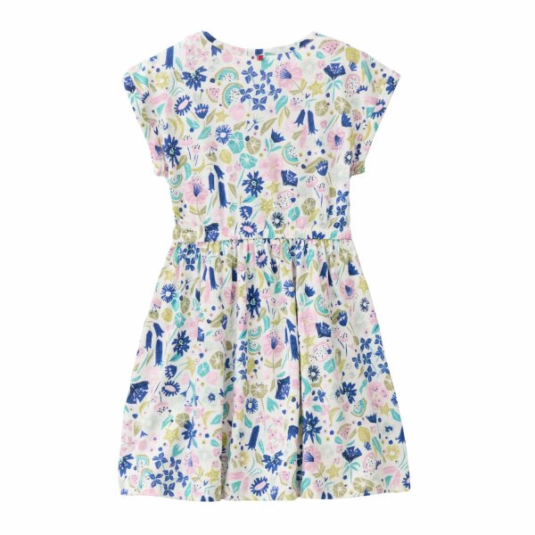 Kurzarm-Kleid Blüten bunt - 104