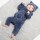 Strampler Nicky Pinguin blau