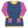 Strick-Kleid Herzchen blau-pink