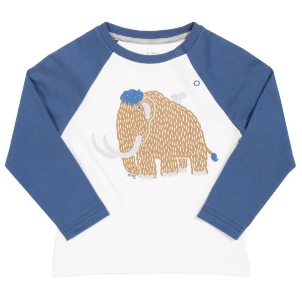 Raglanshirt Mammut weiß-blau