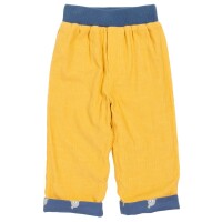 Cord-Wendehose Robben gelb-blau