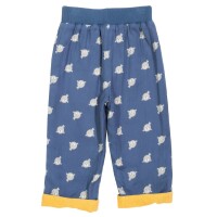 Cord-Wendehose Robben gelb-blau