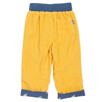 Cord-Wendehose Robben gelb-blau