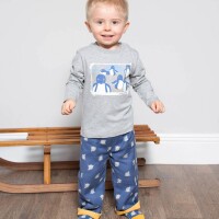 Cord-Wendehose Robben gelb-blau