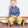 Cord-Wendehose Robben gelb-blau