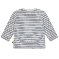 Langarmshirt Leinen Streifen utramarine - 86/92