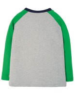 Alfie Raglan-Shirt langarm Yeti gr&uuml;n-grau