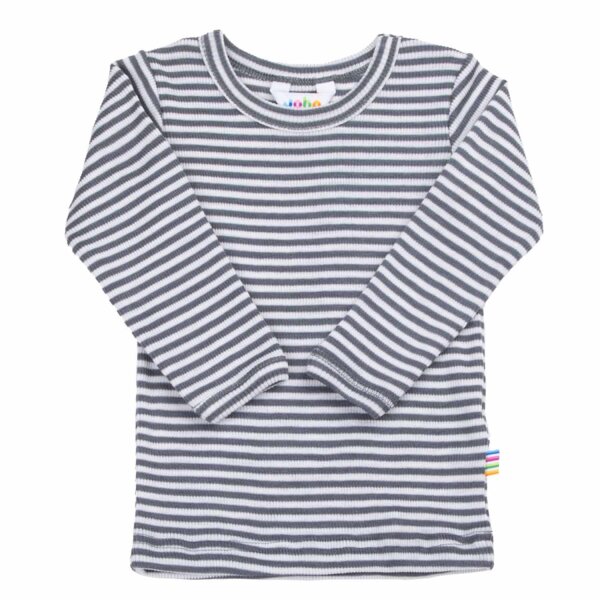 Shirt langarm Wolle/Seide Streifen
