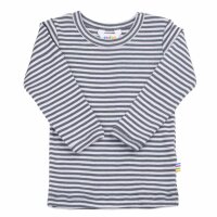Shirt langarm Wolle/Seide Streifen
