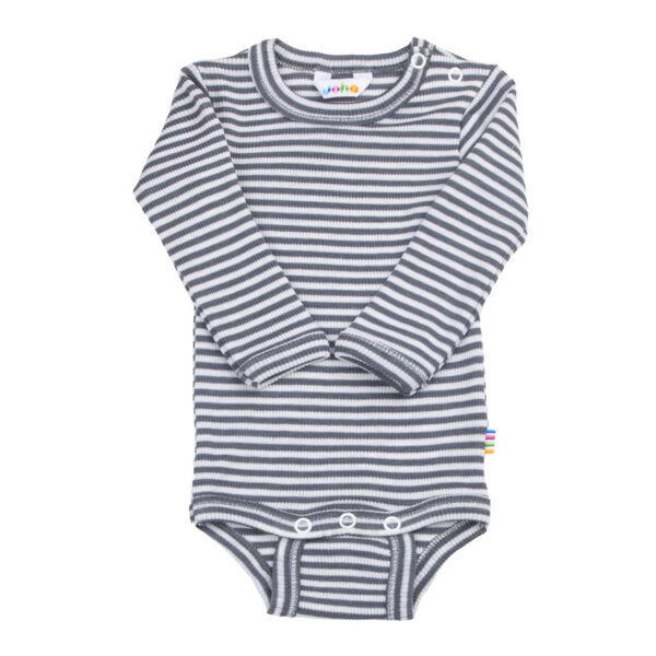 Body langarm Wolle/Seide Dark Grey - 86/92