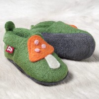 Hausschuhe Wolli Gl&uuml;ckspilz moosgr&uuml;n