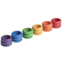 18 Ringe Regenbogen 6 Farben