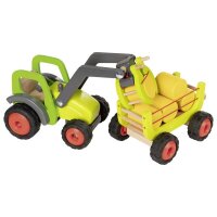 Frontlader mit Heuwagen