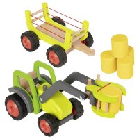 Frontlader mit Heuwagen