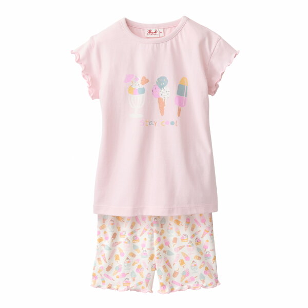 Pyjama kurz Eis hellrosa - 122/128