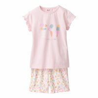 Pyjama kurz Eis hellrosa - 122/128