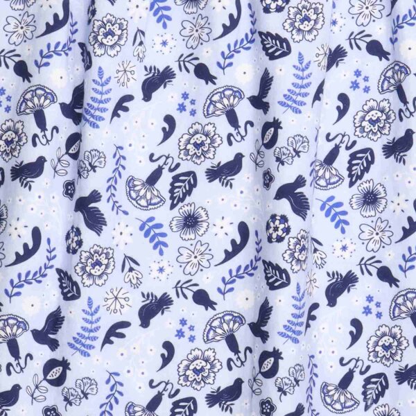 Rock Musselin Blue Birds - 116
