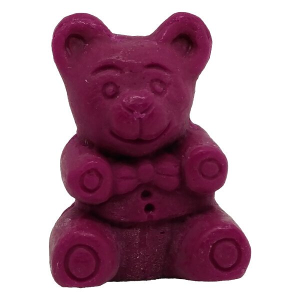 Wachsmalfigur Teddy violett