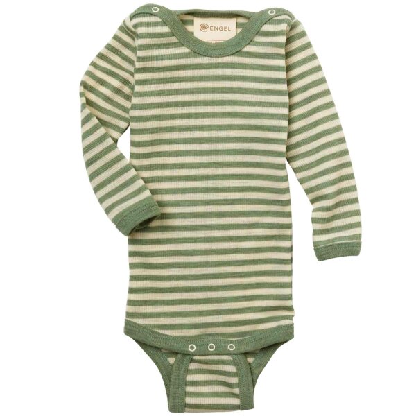 Body langarm Wolle geringelt