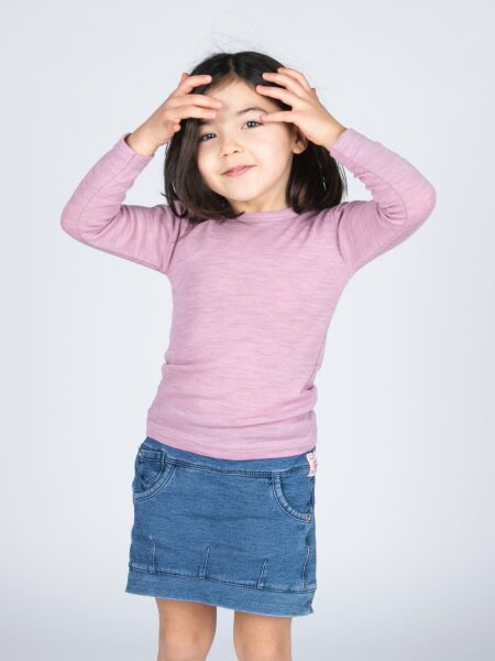 Langarmshirt Wolle rosenholz - 116