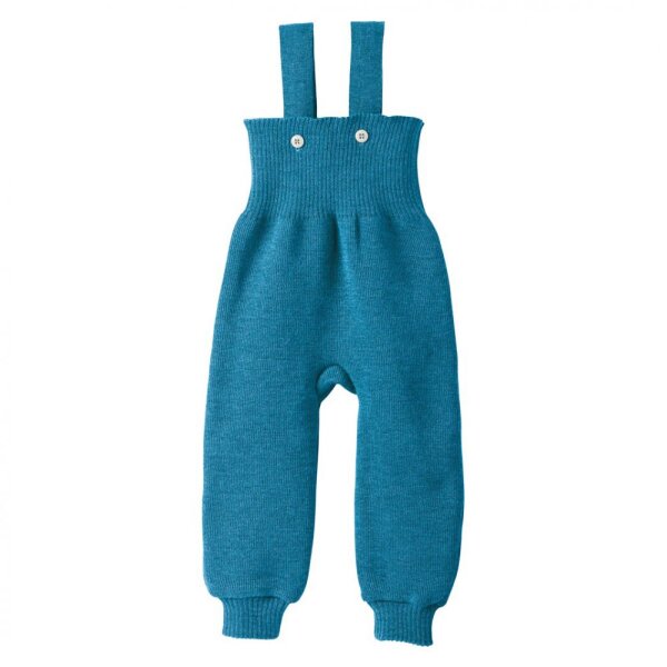 Strick-Trägerhose blau