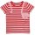 T-Shirt Streifen Flamingo rot-hellrosé