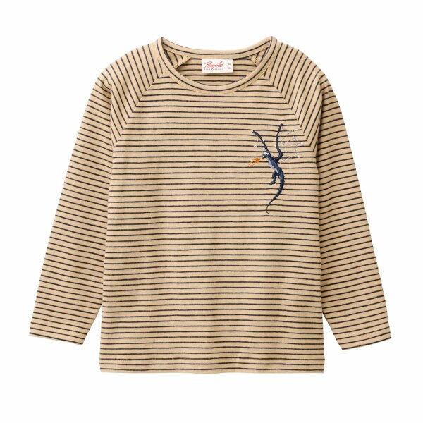 Langarmshirt Drache Streifen camel - 122/128