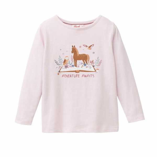 Langarmshirt Buch blass violett - 122/128