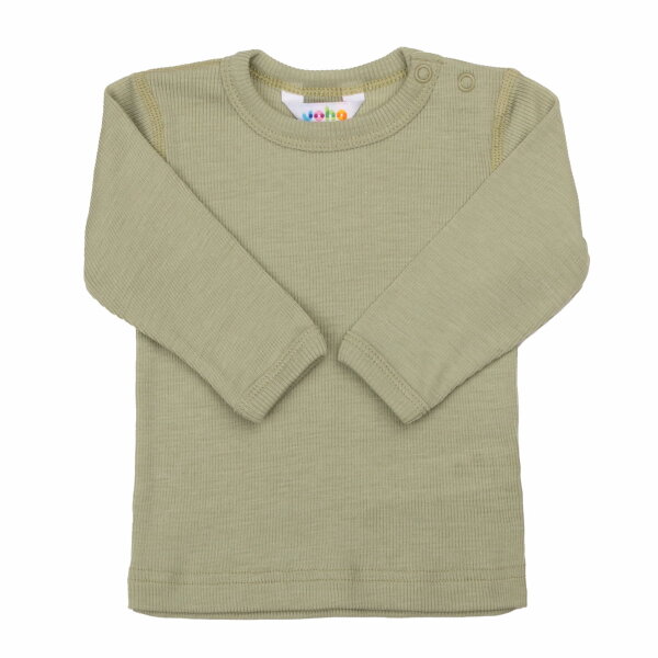 Shirt langarm Wolle/Seide Ripp